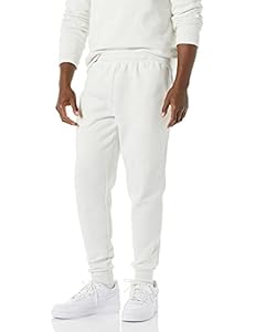 Amazon Essentials Pantalon de Jogging Décontracté, Polaire, Coupe Confortable Homme, Gris Clair, L