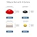 BLEWAY Bump Dots for Visually Impaired 165 Pcs Combo Pack(Red,Yellow,Black,White) - Low Vision Aids Braille Stickers Raised Tactile Dots for Elderly, Blind