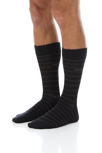 Men's Dress Socks - 4 Pair Pack Classic Solid/Pattern Soft and Lightweight Cotton Comfort assorted colors shoe size 7-134