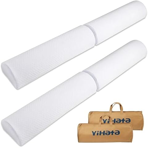 YIHATA Bed Rail for Toddlers, 2 Pack Foldable Baby Bed Rail Guard Kids Foam Bed Bumper Safety Bed Rail for Toddlers with Non-Slip Machine Washable Cover Bed Side Rail for Queen, King, Twin Bed Cover
