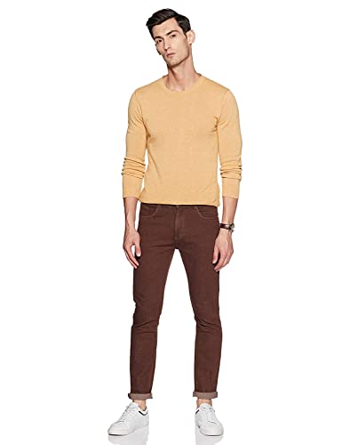 Image of Men's Brown Slim Fit Denim Jeans Stretchable