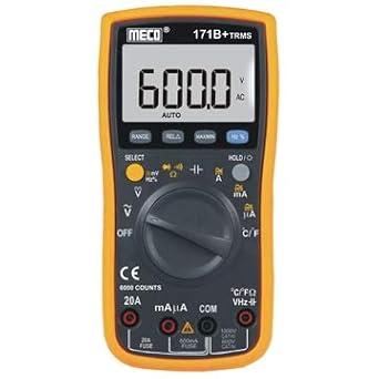Generic RP1719 - MECO 171 B + 3 Digit / 6000 Count TRMS Auto ranging Digital Multi meter with Holster