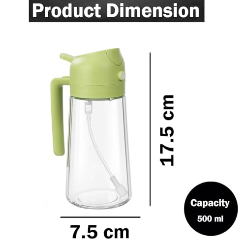 Image of Signamio 2in1 Glass Oil Sprayer Bottle for Cooking - Versatile Oil Dispenser for Kitchen - Premium Oil Dispenser for Precise Cooking with Innovative Design for Easy Use and Refill