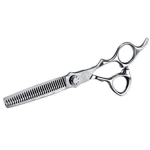 Moontay MP23Sliver-Thn Tijeras profesionales de corte de pelo de 6 pulgadas, tijeras de peluquería, peluquería, mujeres, hombres y adultos, hechas a mano de acero inoxidable japonés 440C, Plateado, ] Cover