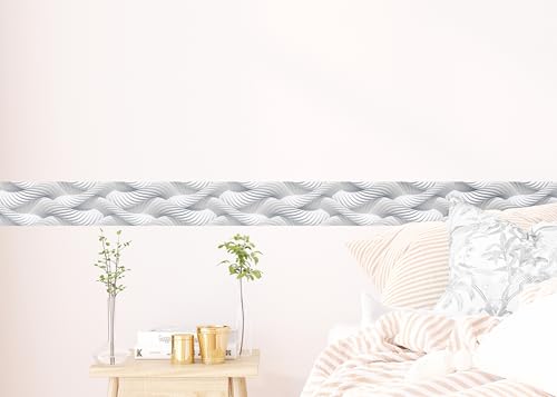 AG Design Selbstklebende Bordüre Knoten, WB 8228 | Wasserfest Dekoration für Wände, Möbel, Tapeten, Wandverkleidungen und Türen, Folie, Mehrfarbig | Breite 500 cm x Höhe 13.8 cm
