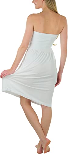 Image of ToBeInStyle Women's Strapless Cover Up Tube Dress Beach Summer Bandeau Flowy