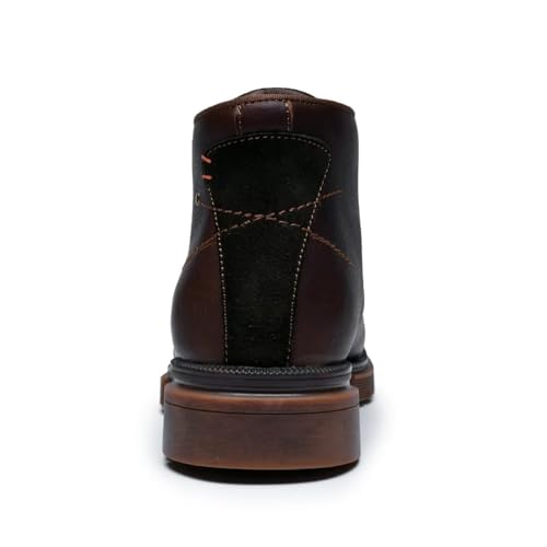 Image of Men's Chukka Boots, Leather Ankle Dress Boot Casual Oxfords Lace Up Work Shoes