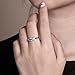 Amazon Essentials Platinum-Plated Sterling Silver Round 3-Stone Ring made with Infinite Elements Cubic Zirconia (1 cttw), Size 9, (previously Amazon Collection)