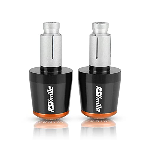 Poignées de guidon Aprilia RSV Mille R finition CNC haut de gamme orange 22 mm