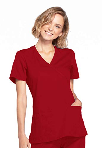 Cherokee womens Workwear Core Stretch Mock Wrap Scrubs Shirt Medical Scrubs (pack of 1)