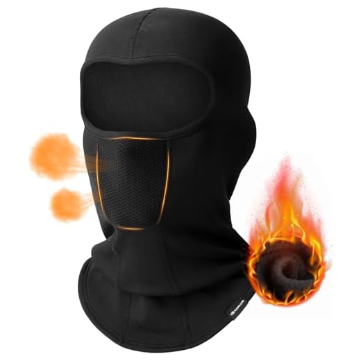 GXCROR Ski Mask Breathable Balaclava Windproof Winter Thermal Face Cover for Cold Weather Skiing Motorcycle for Men and Women Black