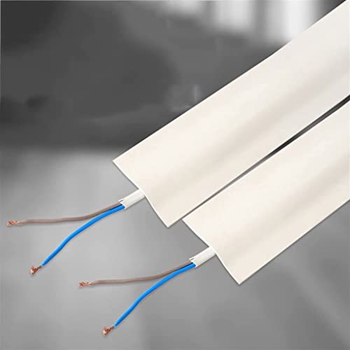 KRILLIQ Cubierta para cables de PVC cubierta para cables de suelo protector de cables, organizador de cables blanco W(55mm/2.16in) miniatura 3