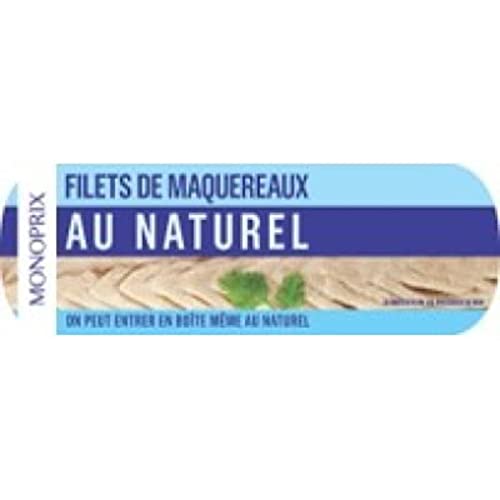 Monoprix Filets de maquereaux au naturel - La boîte de 98 g net égoutté