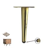 Meubles jambe Meubles Jambes remplacement Pieds Meubles Mobilier Jambes Hauteur 11.8in / 30 cm, pieds de table en métal, Table basse-chevet jambes Table-canapé, fer, capacité de chargement, or 1000KG,
