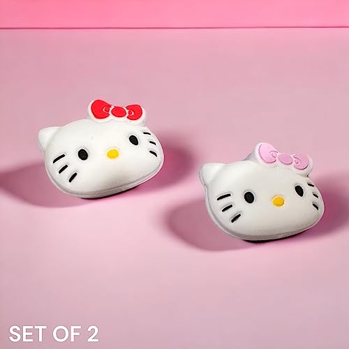 KOZUKI Tennis Shock Absorber Cute, Cute Tennis Racket Dampeners, Tennis Racket Shock Absorber Pink, Animal Tennis Dampeners Set 0f 2 for Adults for Kids (CAT)