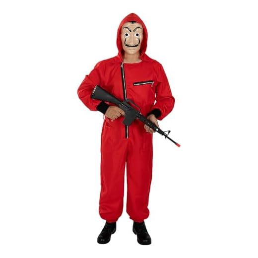 Funidelia | Disfraz de la Casa de Papel con fusil para hombre y mujer Películas & Series & Ladrón - Disfraz para adultos y divertidos accesorios para Fiestas, Carnaval y Halloween - Talla S - M