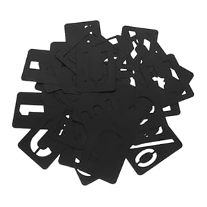 Angoily 42 Stück Buchstaben und Zahlen Schablonen