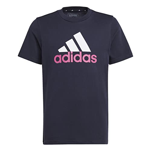 T-Shirt Mixte Enfant adidas Essentials avec grand logo bicolore en coton noir