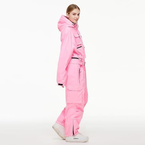 Combinaison de ski mono rose imperméable et isolée taille S - 4