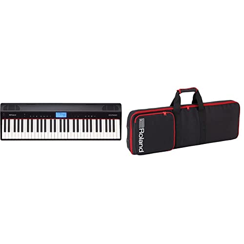 Piano numérique Go:Piano Go-61P Roland, connexion sans fil aux smartphones, couleur noire & Sacoche de transport CB-GO61KP pour claviers 61 touches de la gamme GO - Les Beatles, Paul McCartney, John Lennon, RIngo Starr, George Harrison Piano numérique Go:Piano Go-61P Roland, connexion sans fil aux smartphones, couleur noire & Sacoche de transport CB-GO61KP pour claviers 61 touches de la gamme GO