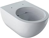 Keramag WC con lavabo Geberit Acanto, 500600, Senza Filo, 4,5/6L, Appeso al Muro, colorazione: Bianco - 500.600.01.2