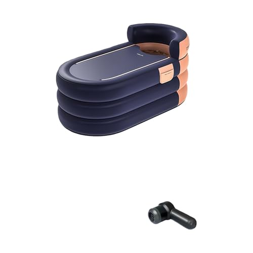 MORLU ポータブルバスタブ 折りたたみ 折り畳み浴槽バスタブ ビニール 組立不要 持運び便利 風呂 バケッツお風呂 浸漬式 SPA 大人 子供 バスルーム 家庭用収納便利 (1.4m 3層 グレープフルーツオレンジ(ワイヤレススタンダード))