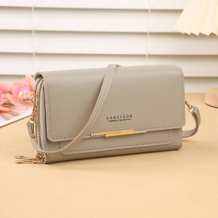 Mothers Day Gifts,Women's Multi-Functional Wallet, Synthetic Leather Shoulder Bag with Detachable Pouch, Snap Closure2