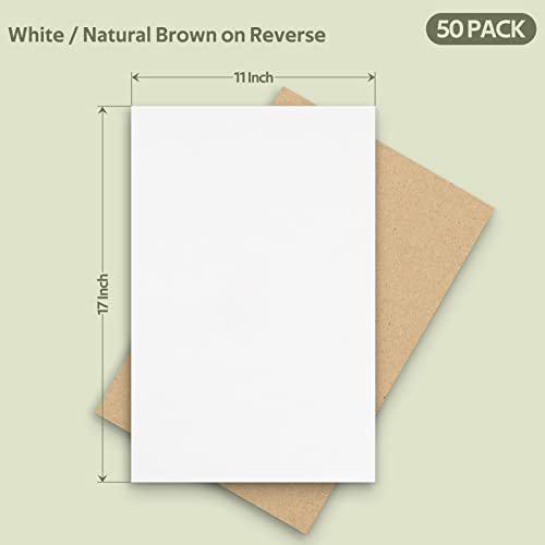 Image of Golden State Art 50 Pack 11x17 Corrugated Cardboard Sheets