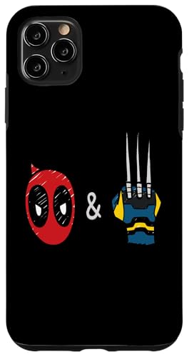 Custodia per iPhone 11 Pro Max Studios Deadpool & Wolverine Mask & Claw Emoji Icons