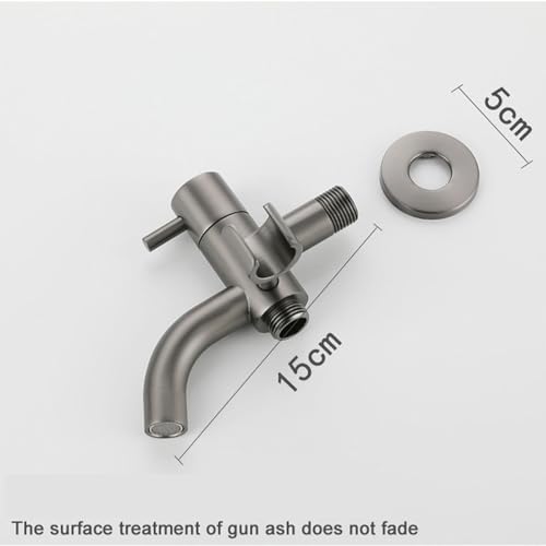 Ducha bidet para WC gris con control dual y manguera de resorte de 3 metros 6