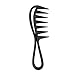 EH-LIFE Wide Tooth Shark Plastic Curly Hair Salon Hairdressing Comb Massage Black Hot