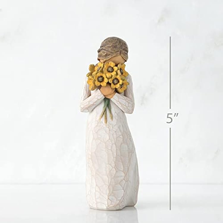 Willow Tree Warm Embrace, Surrounded by The Warmth of Family and Friends, A Gift to Celebrate Friendships, or Those who Love Flowers, Sculpted Hand-Painted Figure