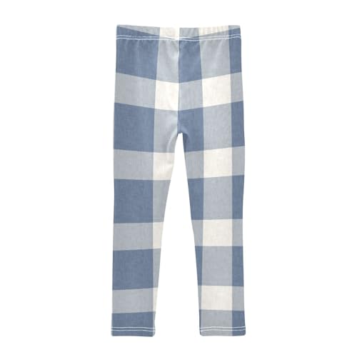 Buffalo Plaid Blue Little Girls Shorts Cotton Cartwheel Shorts Outfits Clothes Under Skirt2