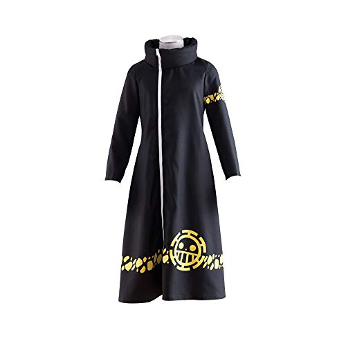 Ilovcomic Men's One Piece Cosplay Trafalgar Law 2nd Costume Long Coat (L) Black Ilovcomic Men's One Piece Cosplay Trafalgar Law 2nd Costume Long Coat (L) Black