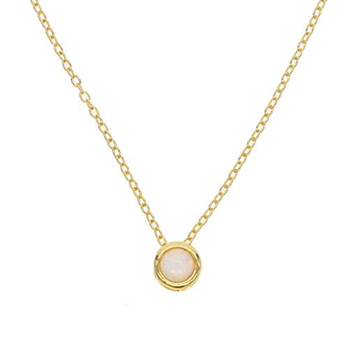 Collier opale de feu anti-allergie, le bijou argent minimaliste pour peau sensible
