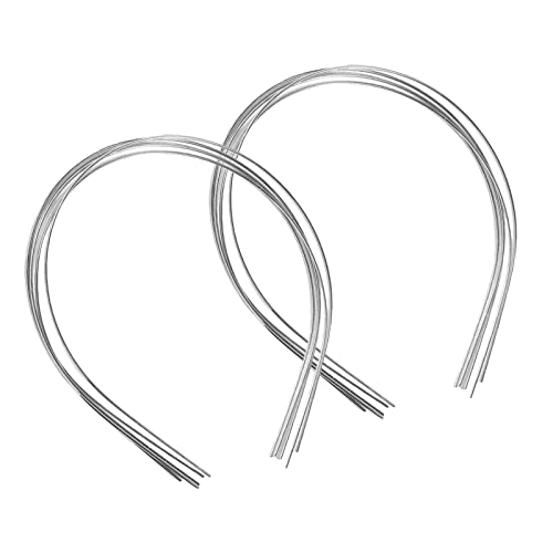 10 diademas de alambre fino de metal de 1,5 mm, suaves para manualidades, soporte para el pelo, color plateado