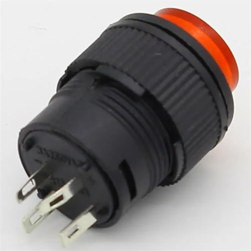 Interruptor de boton autoblocante con LED ON-OFF de 16mm de alta visibilidad 6