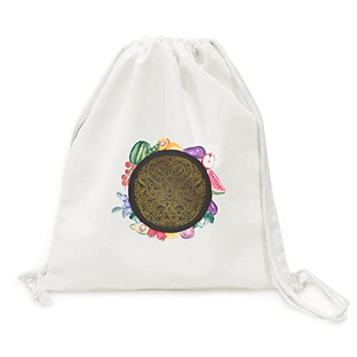 Sac en tissu pliable la feuille d'or au marché pour fruits et légumes frais