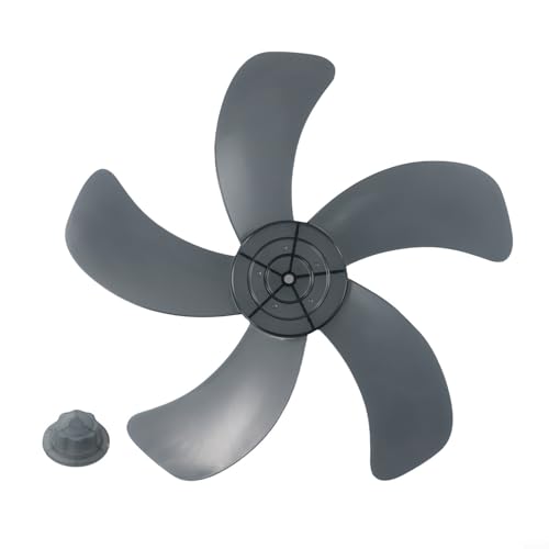 Hoja de ventilador de 16 pulgadas con cubierta de tuerca para ventiladores de pedestal y mesa, diseño de 5 cuchillas para un flujo de aire eficiente y un funcionamiento de bajo ruido