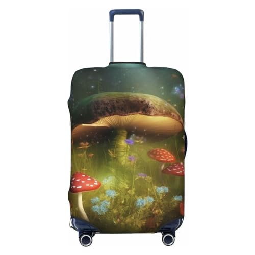 Housse de protection élastique champignon Fantasy Woods noire XL