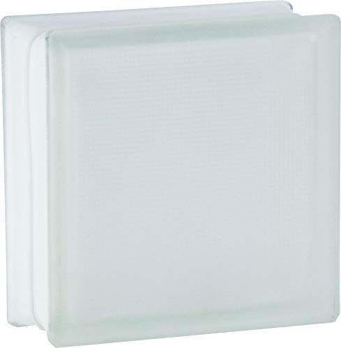 Design Glasbaustein Samba klar zweiseitig satiniert 19 x 19 x 8 cm - 5 Stück