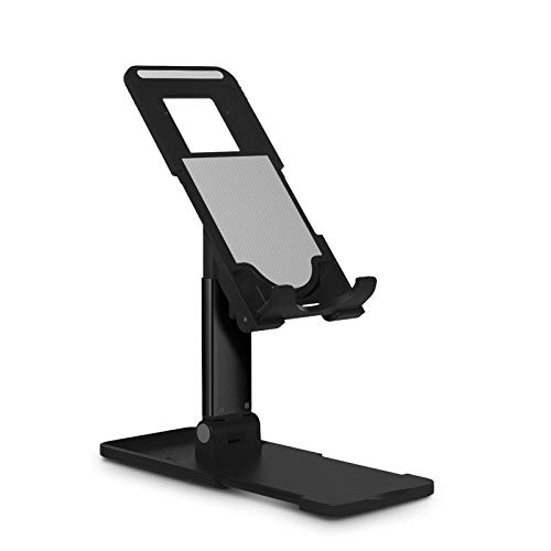 Cell Phone Stand ,KOOPAO Tablet Stand Stand for Desk, Adjustable Foldable Mobile Phone Holder Mount Compatible with Samsung Galaxy iPad Mini iPhone 11 X Xr Xs Max Smartphone KindleTablets (Black)