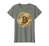 t-shirt dorata per investitori in criptovalute bitcoin maglietta