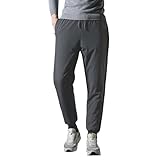 Foweknow Pantalones de lluvia para hombre, resistentes al agua, pantalones de invierno Sherpa de forro polar, pantalones de correr, gruesos, resistentes al viento, pantalones de senderismo, cómodos y