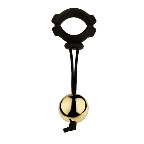 Men's Strength Training Ring with Suspended Gold Metal Ball and Adjustable Retainer (F128US) (Single, 25)