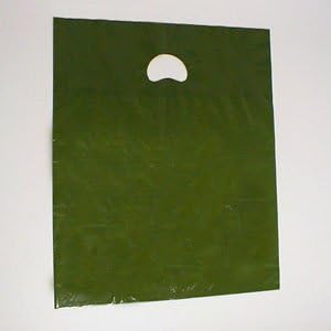 Plastic Bags, 38cm wide 'Harrods green' plastic carrier bags, Boxes of 500