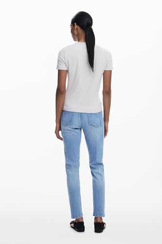 Desigual Denim_LEYSTER, 5007 Denim Light Wash, 38, Niebieski, 36