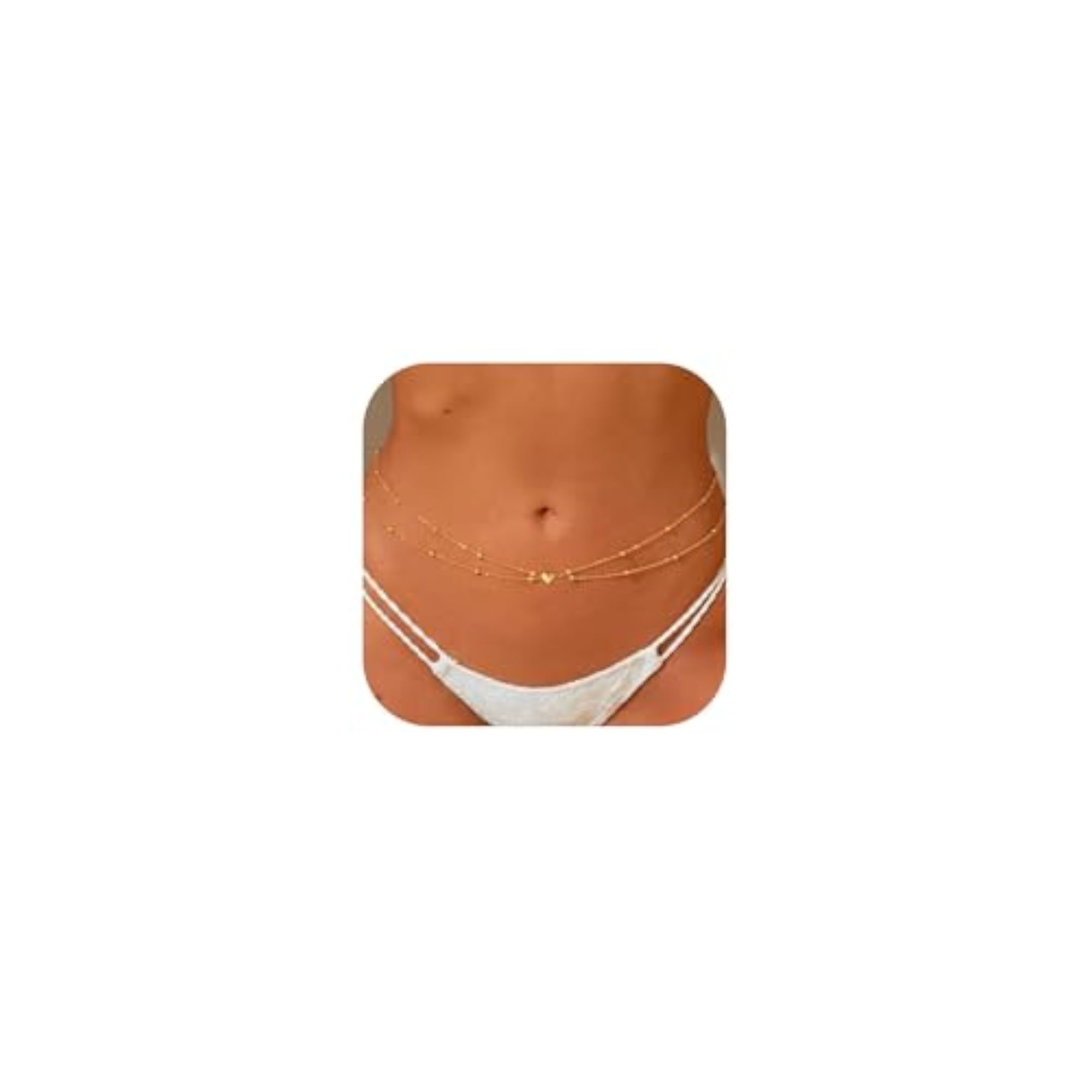 Bohemian Style Adjustable Gold Tone Belly Chain for Women