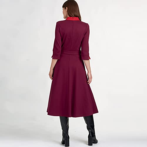 Simplicity SS9176BB BB (20W-22W-24W-26W-28W) Misses' & Women's fit & Flare Dresses with Sleeve & Neckline Variations & Reversible Belt - Image 2