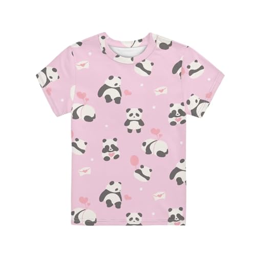 GIFTPUZZ Children's T-Shirt Girls Short Sleeve Graphic T- Shirt Boys Basic Short Sleeve Tee Youth Polyester Tops
